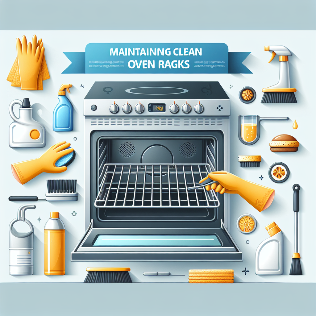 Clean oven racks with brushes, sponges, and organic solutions. Safety gear included. Best practices for maintaining oven hygiene.